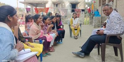 Writing awareness meeting organised among school girls in Sahamlava village