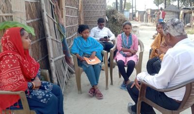 शाहपुर पट्टी मुसहर टोला में अप्पन समाचार टीम की बैठक